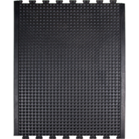Anti-Fatigue Dome Matting, Bubbled, 3' x 4' x 1/2", Black, Rubber D. Morneault & Fils
