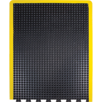 Anti-Fatigue Dome Matting, Bubbled, 3' x 4' x 1/2", Black, Rubber D. Morneault & Fils