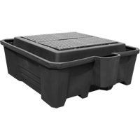 IBC Containment Pallet with Drain, 385 gal. Spill Capacity, 73" x 80.5" x 29.5" D. Morneault & Fils