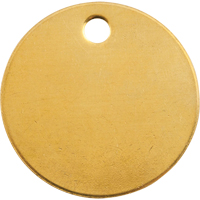Blank Tags, Brass, 1" dia D. Morneault & Fils