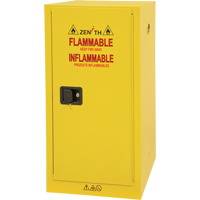 Flammable Storage Cabinet, 16 gal., 1 Door, 23" W x 44" H x 18" D D. Morneault & Fils