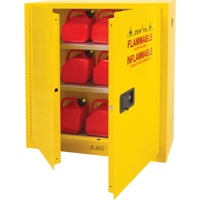Flammable Storage Cabinet, 24 gal., 2 Door, 43" W x 44" H x 12" D D. Morneault & Fils