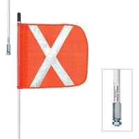 Safety Whip&reg; Heavy-Duty Whips, Threaded Mount, 5' High, Orange D. Morneault & Fils