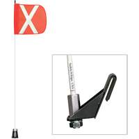 Safety Whip&reg; Light-Duty Whips, Window Mount, 5' High, Orange D. Morneault & Fils