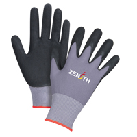 Gants ZX-1 de premi&egrave;re qualit&eacute; compatibles avec les &eacute;crans tactiles, 6/T-petit, R&ecirc;vetement Mousse de nitrile, Calibre 15, Enveloppe en Nylon D. Morneault & Fils