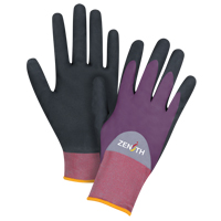 Gants enduits de premi&egrave;re qualit&eacute; ZX-2, 7/Petit, R&ecirc;vetement Nitrile/Mousse de nitrile, Calibre 18, Enveloppe en Nylon D. Morneault & Fils