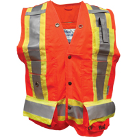 Veste de s&eacute;curit&eacute; ignifug&eacute; pour arpenteur, Orange haute visibilit&eacute;, Petit, Polyester D. Morneault & Fils