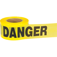 Ruban pour barricade Danger, Bilingue, 3" la x 1000' lo, 1,5 mil, Noir sur jaune D. Morneault & Fils