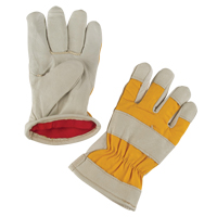 Premium Winter-Lined Work Gloves, Medium, Grain Pigskin Palm, Foam Fleece Inner Lining D. Morneault & Fils