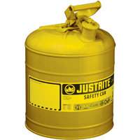Bidons s&eacute;curitaires, Type I, Acier, 2 gal. US, Jaune, Homologu&eacute; FM/List&eacute; UL/ULC D. Morneault & Fils