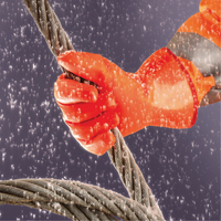 Polar Grip&reg; 23-700 Gloves, 9/Large, PVC Coating, Nylon Shell D. Morneault & Fils