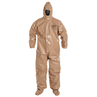 Tychem&reg; 5000 Protective Hooded Coveralls, Small, Brown D. Morneault & Fils