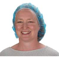 Bonnets bouffants non tiss&eacute;s, Polypropyl&egrave;ne, 21"/Grand, Bleu D. Morneault & Fils