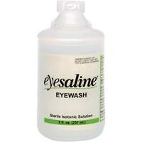 Bouteilles de solution saline pour douche oculaire, Bouteille Plein, 8 oz D. Morneault & Fils