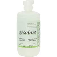 Bouteilles de solution saline pour douche oculaire, Bouteille Plein, 16 oz D. Morneault & Fils