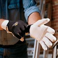 Anti-Vibration Air Glove&reg;, Size Medium, Pearl Leather Palm D. Morneault & Fils