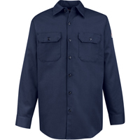 Flame-Resistant Work Shirts, Small, Navy Blue D. Morneault & Fils
