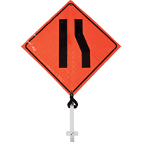 Narrow Road Pole Sign, 24" x 24", Vinyl, Pictogram D. Morneault & Fils