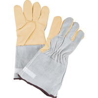 Gants de travail &agrave; ajustement d'usage standard, Grand, Paume en Cuir fleur de vache D. Morneault & Fils