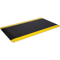 Tapis de style plateforme WD, Losange, 2' x 75' x 5/8", Noir/Jaune, &eacute;ponge D. Morneault & Fils