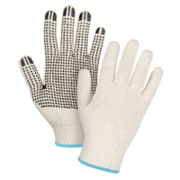 Lightweight Dotted String Knit Gloves, Poly/Cotton, Single Sided, 7 Gauge, X-Large D. Morneault & Fils