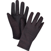 Gants de jersey, Grand, Brun, Molleton rouge, &agrave; enfiler D. Morneault & Fils