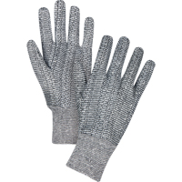 Gants de jersey, Grand, Poivre et sel, Non doubl&eacute;, Poignet en tricot D. Morneault & Fils