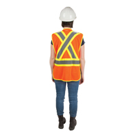 CSA Compliant High Visibility Surveyor Vest, High Visibility Orange, X-Large, Polyester D. Morneault & Fils