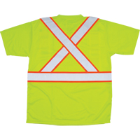 CSA Compliant T-Shirt, Polyester, X-Large, High Visibility Lime-Yellow D. Morneault & Fils