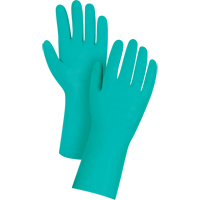 Gants de premi&egrave;re qualit&eacute; &agrave; prise en losange r&eacute;sistants aux produits chimiques, Taille 2T-Grand/11, 13" lo, Nitrile, 11 mils D. Morneault & Fils