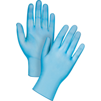 Gants jetables de calibre m&eacute;dical, Grand, Vinyle, 4,5 mils, Sans poudre, Bleu, Classe 2 D. Morneault & Fils