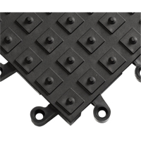 ErgoDeck&reg; Matting With Integrated No-Slip Cleats No. 552, PVC, 1-1/2' W x 1-1/2' L, 7/8" Thick, Black D. Morneault & Fils