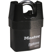 ProSeries&reg; Shrouded Padlock, Black, Keyed Different, Laminated Steel, 2-3/8" Width D. Morneault & Fils