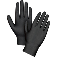 Gants d'examen de poids lourd &agrave; prise tactile, Petit, Nitrile, 8 mils, Sans poudre, Noir D. Morneault & Fils