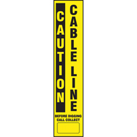 D&eacute;calcomanies pour piquet flexible de marquage - Caution Cable Line D. Morneault & Fils