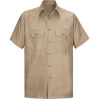 Short Sleeve Ripstop Shirt, Men's, 3X-Large, Khaki D. Morneault & Fils