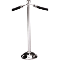 Portable Posts, 39" High, Polished Chrome D. Morneault & Fils