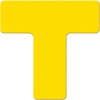 Armor Stripe Lean/5S Markers, T, 6" L x 6" W, Yellow, Plastic D. Morneault & Fils