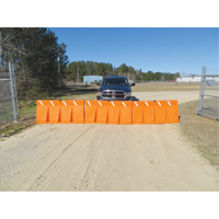 Traffic Barriers, Water-Filled, 62.25" L x 24" H, Orange D. Morneault & Fils
