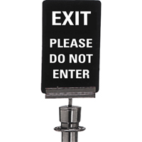 Enseigne de contr&ocirc;le des foules  Exit: Please Do Not Enter , 11" x 7", Plastique, Anglais D. Morneault & Fils