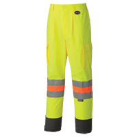 6009 Breathable Traffic Safety Pants, Polyester, X-Small, High Visibility Lime-Yellow D. Morneault & Fils