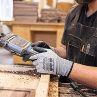 Cut Resistant Glove, Size Small/7, 10 Gauge, Foam Nitrile Coated, Dyneema&reg; Shell, ASTM ANSI Level A3/EN 388 Level C D. Morneault & Fils