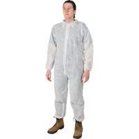 Coveralls, Medium, White, Polypropylene D. Morneault & Fils