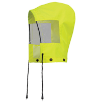 6037H Capuchon pour manteau de s&eacute;curit&eacute; imperm&eacute;able pour le contr&ocirc;le de la circulation, Jaune lime haute visibilit&eacute;, Polyester D. Morneault & Fils
