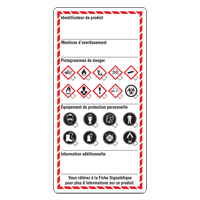 Workplace Labels, Cardstock, 3" W x 6" H, French D. Morneault & Fils