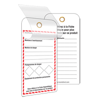 GHS Self-Laminating Workplace Tags, Cardstock, 3" W x 6" H, French D. Morneault & Fils