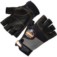 ProFlex 901 Half-Finger Leather Impact Gloves, Small, Grain Leather Palm, Hook & Loop Cuff D. Morneault & Fils
