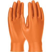 Grippaz Skins Ambidextrous Disposable Gloves, Small, Nitrile, 6-mil, Powder-Free, Orange D. Morneault & Fils
