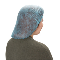Bonnet bouffant pliss&eacute;, Polypropyl&egrave;ne, 21", Bleu D. Morneault & Fils