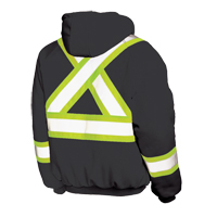 Insulated Safety Hoodie, Polyester, Large, Black D. Morneault & Fils